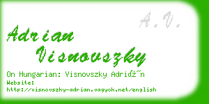 adrian visnovszky business card